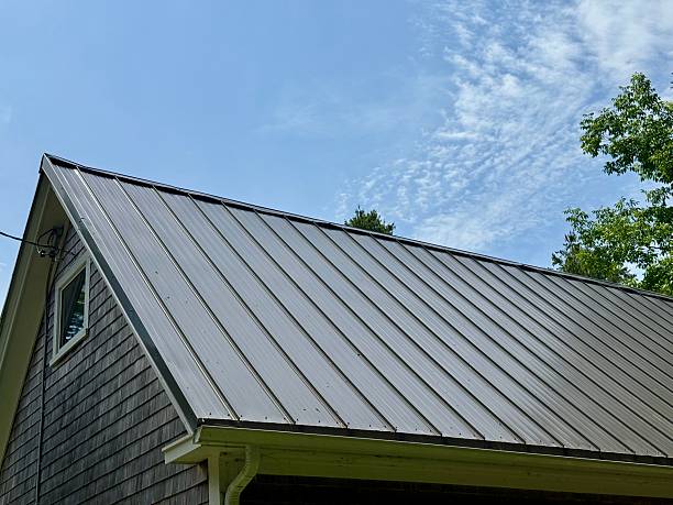 Metal roofing system installed on a residential home, highlighting one of the most impact-resistant roofing materials commonly used in hurricane-prone areas. Metal roofing system installed on a residential home, highlighting one of the most impact-resistant roofing materials commonly used in hurricane-prone areas.